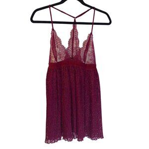 Victoria's Secret Women's Y2K Babydoll Camisole Top Size L Lace Sweetheart